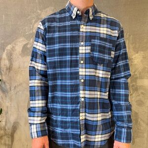 American Eagle Plaid Asymmetrical Seriously Soft Long-Sleeve Shirt Mn’s Sz L